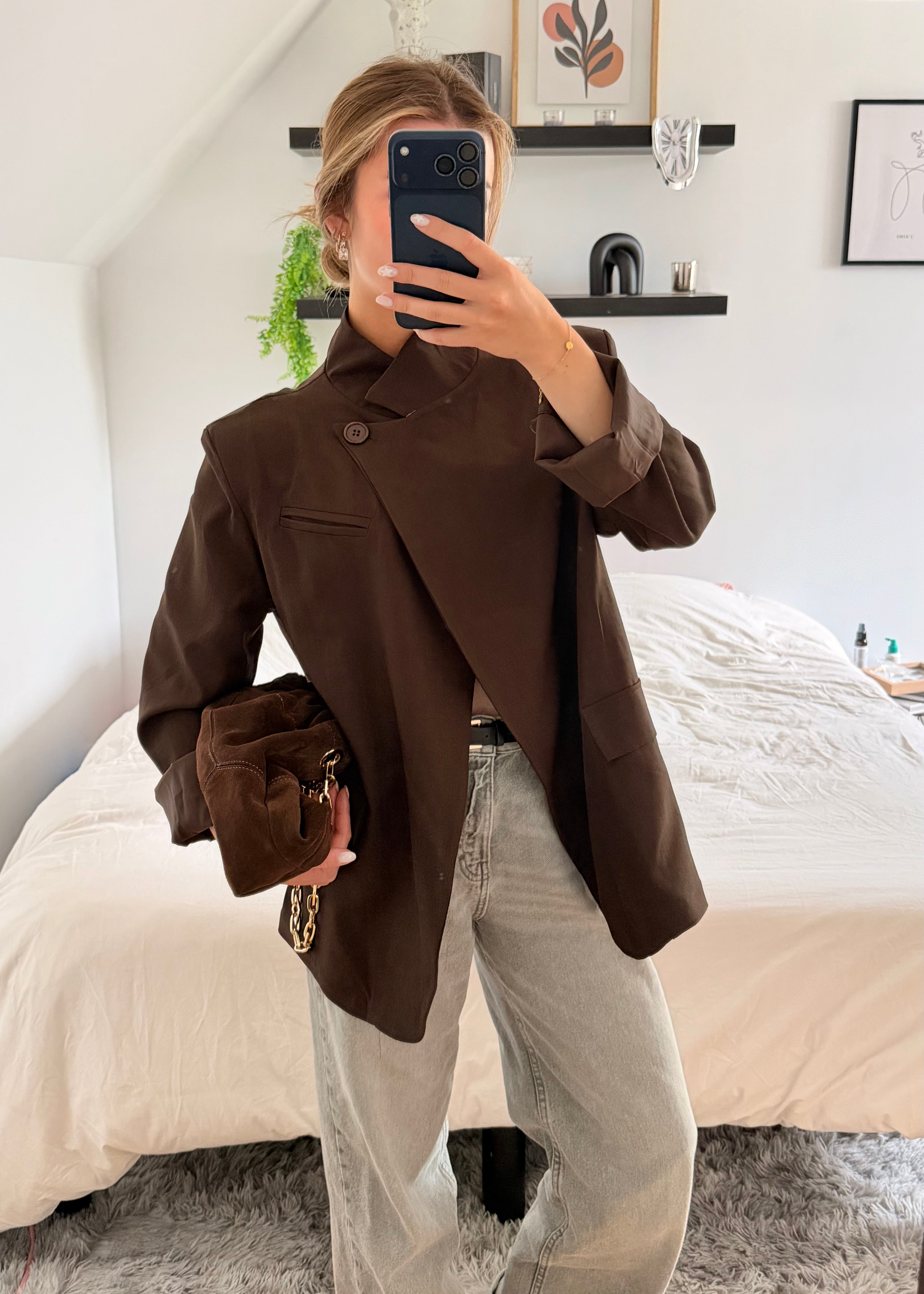 Blazer asymétrique (chocolat)