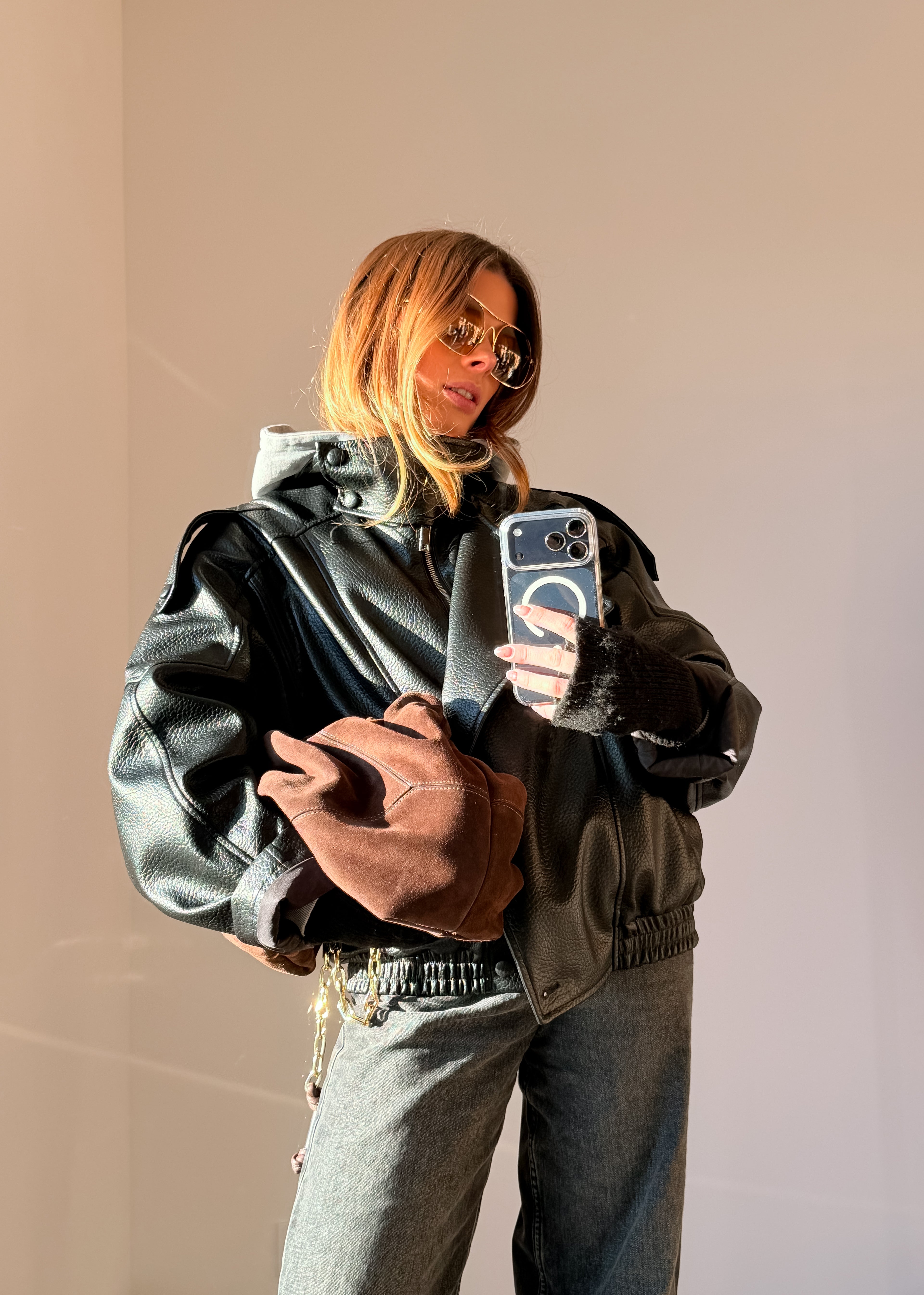 Veste simili cuir Naëlya